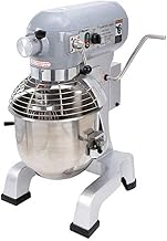 Adcraft BDPM-20 Gear Driven 20-Quart Planetary Mixer with Safety Guard, 12 Hub, Stainless Steel, 120v, Black