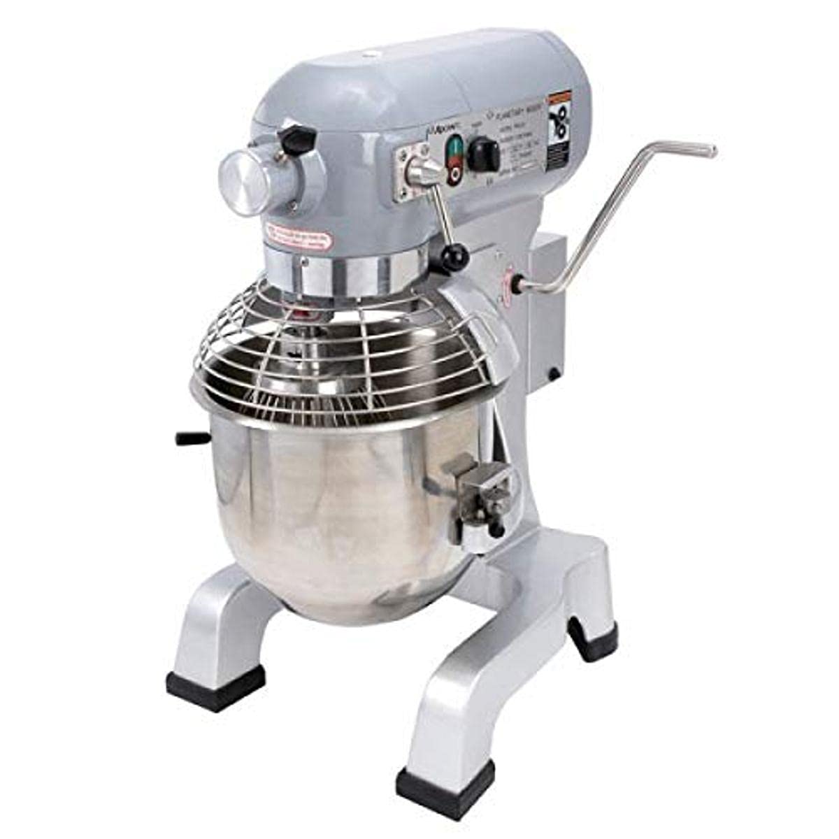 Gear Driven 20-Quart Planetary Mixer with Safety Guard by Adcraft – 20 Qt., 20.0 quarts, Stainless Steel, Black, Model BDPM-20