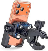 Shockproof Bike Phone Mount for Kawasaki Vulcan 2000 Classic | One Handed Quick Lock Design With Metal Shock Absorber And Open Back Frame Provides Stable Navigation During Bumpy Rides