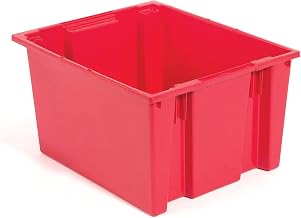 QUANTUM STORAGE SYSTEMS, SNT225RD Stack and Nest Storage Tote (15" H x 19 1/2" W x 23 1/2" D) [Set of 3]