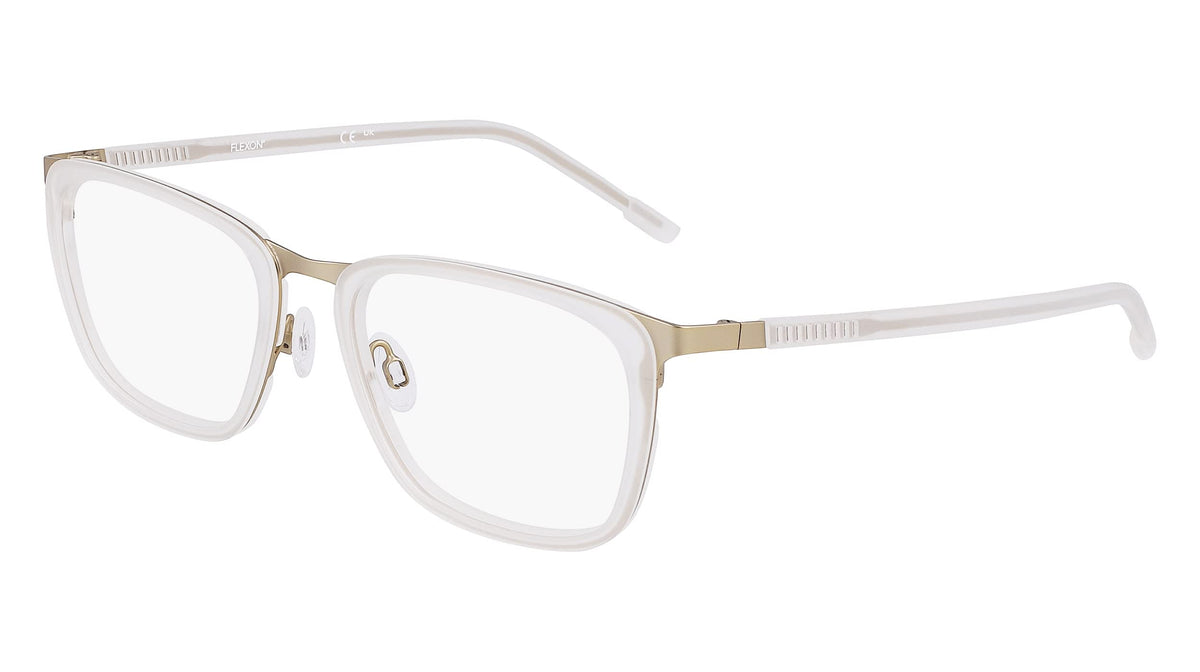Eyeglasses E 1139 971 Matte Crystal/Gold by Flexon – Matte Black