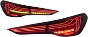 For BMW 4 Series G22 G23 G26 G82 M4 CSL 2020-2023 Taillight Assembly LED Dynamic Tail Light Brake Backup(Pair of red)