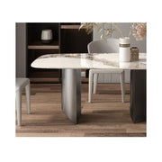 Mesa De Jantar Rock Plate Dining Table Modern Simple Home Restaurant Rectangular Diner Table by JOYNOW – One Size, 240x100x75cm, Model 8524