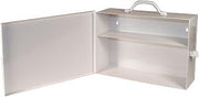 Medique Products First Aid Cabinet with Pockets, Medical Storage with 3 Shelves - 712MTM, White, Full Size