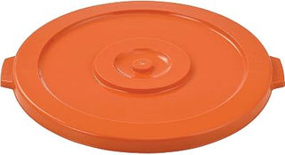 Global Industrial 32 Gallon Plastic Trash Can Lid, Bright Orange