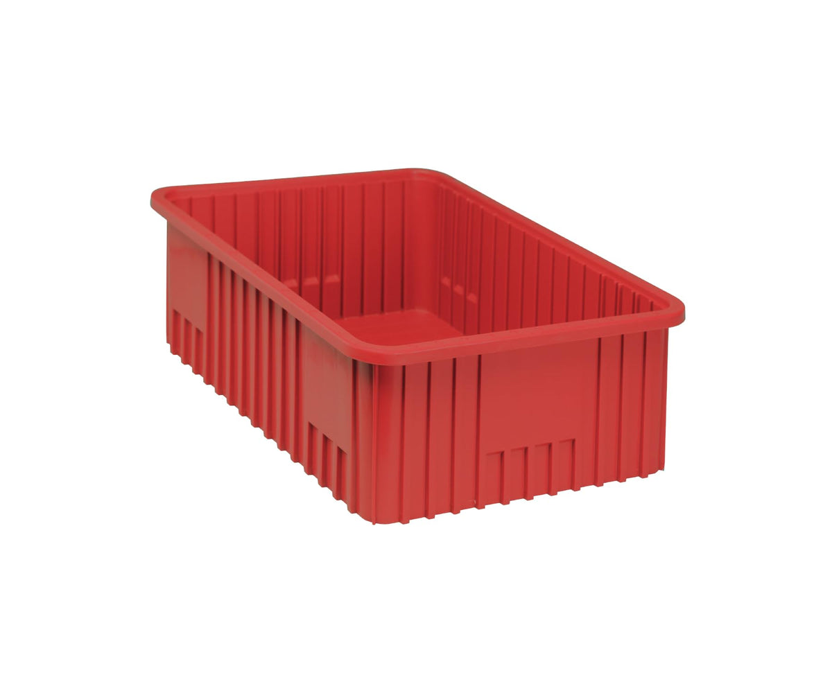QUANTUM STORAGE SYSTEMS Red / 23" L x 18" W x 8" H / 3150.0 cubic_inches Trash, Recycling & Compost