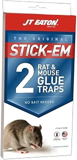 JT Eaton Home Pest Control Trap - Rat & Mouse Glue Trap, 2 Pack - 12 Count - Plastic