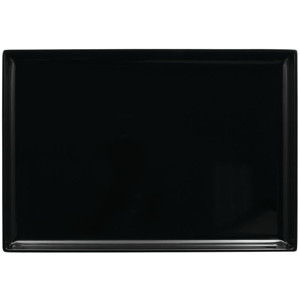Expressly Rectangular Black Melamine Tray - 20" L x 14" W x 1 1/2" H by HUBERT – Large, Plastic, Black, Model HUM2014-B