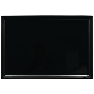 Expressly Rectangular Black Melamine Tray - 20" L x 14" W x 1 1/2" H by HUBERT – Large, Plastic, Black, Model HUM2014-B