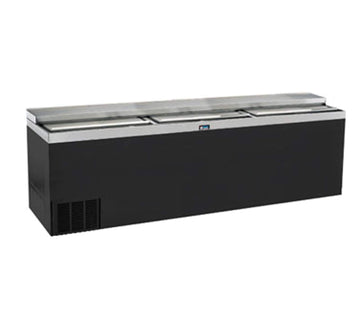 96" Black Vinyl Slide Top Bottle Cooler by Krowne – 12.0 ounces, vinyl, Model BC96-BG