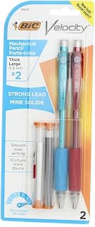 BIC Velocity Mechanical Pencil, Thick Point (0.9 mm), 2-Count