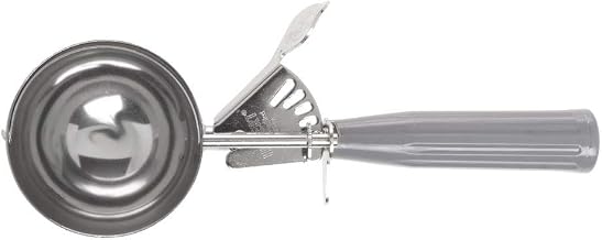 HUBERT 4 oz Portion Control Disher Stainless Steel with Grey Polypropylene Handle - #8