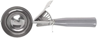 HUBERT 4 oz Portion Control Disher Stainless Steel with Grey Polypropylene Handle - #8