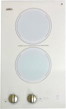 Summit 12" 2 Burner Electric Cooktop. 115 Volt, ADA Compliant, White - CR2110WHE