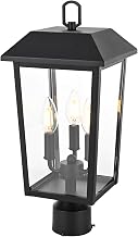 Elegant Lighting Riggs 8 X 18 Outdoor Post Light in Black