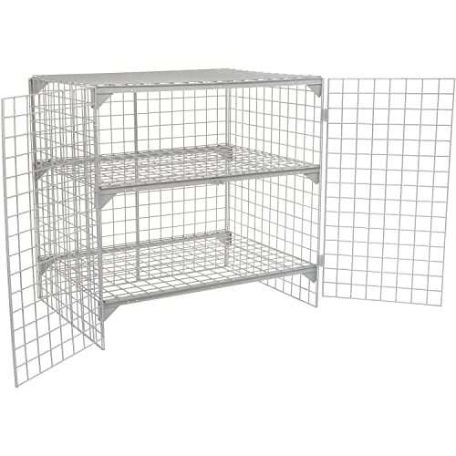 Global Industrial 4' x 2' x 4' / Grey / Industrial Storage Lockers