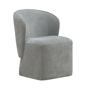 Solid Wood Upholstered Dining Chair with Castors by Starlight Canyon Home – Solid Hardwood,Plywood, Grey, Pack of 4