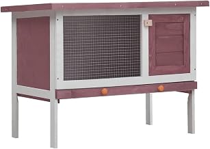vidaXL Outdoor Rabbit Hutch 1 Layer Brown Wood