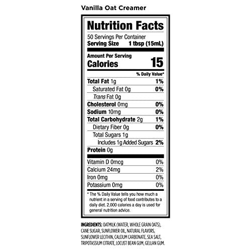 Califia Farms 152.4 Fl Oz (Pack of 1) / Oatmilk Creamer / 1 Oat Milks