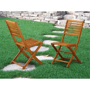 East West Furniture Natural Oil / BBSCWNA / Set of 2 Patio Dining Chairs