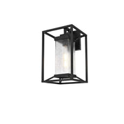 Willington One Light Outdoor Wall Sconce Black by Lighting Design – Iron, Black, Model OD329W17BK