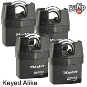 Master Lock 4 Pack / Black / 4 Keyed Padlocks