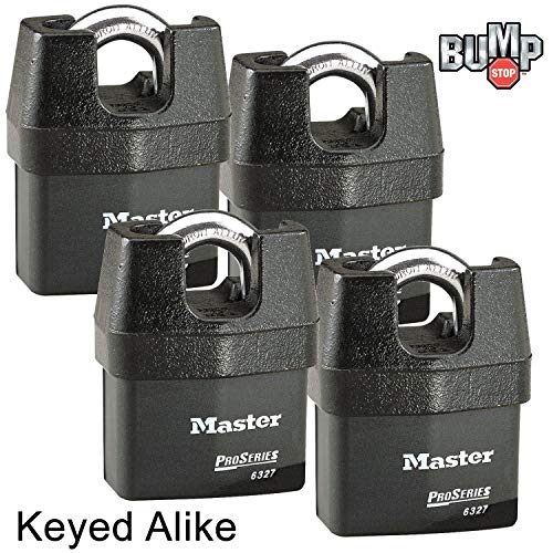 Master Lock 4 Pack / Black / 4 Keyed Padlocks
