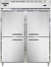 DL2RFE-SA-PT-HD Designer Line Extra-Wide Two Section Pass-Thru Refrigerator/Freezer, 57" W, Stainless Exterior & Half-Height Doors