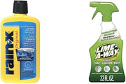 Rain-X 800002243 Glass Treatment- 7 fl oz. (Packaging may vary) & Lime-A-Way Cleaner, 22 Fluid Ounce