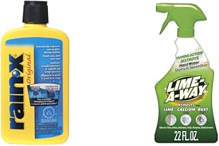 Rain-X 800002243 Glass Treatment- 7 fl oz. (Packaging may vary) & Lime-A-Way Cleaner, 22 Fluid Ounce