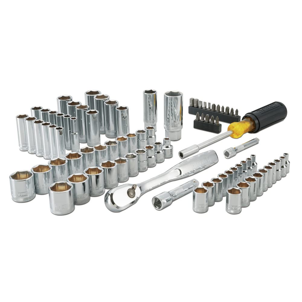 Mechanics Tool Set by DEWALT – 19.7 x 14.7 x 3.75 inches, Blend, Multi, Model DWMT81531