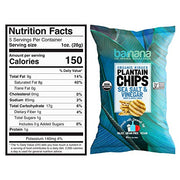 Barnana Sea Salt & Vinegar / 5 Ounce (Pack of 8) / 1 Dried Banana Chips