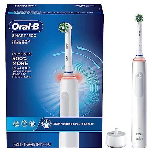 Oral-B White / 1 Count (Pack of 1) / Smart 1500 CrossAction Toothbrush Rotating
