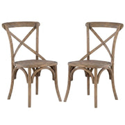 Helia Gray Set of Two Bentwood Dining Chairs by Furnifact – Elm,Plywood, Grey, Pack of 2