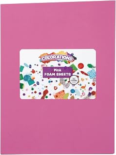 Colorations Pink Foam Sheets, 10-Pack, 9" x 12" Craft Foam Sheets