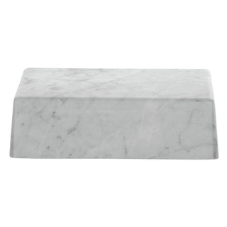 Marble Look Display Riser - 10"L x 6"W x 3"H by HUBERT – Plastic, White, Model H0057-MARBLE
