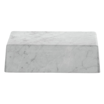 Marble Look Display Riser - 10"L x 6"W x 3"H by HUBERT – Plastic, White, Model H0057-MARBLE