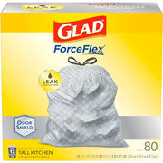 Glad Grey / 80 Count (Pack of 1) / ForceFlex Plus Trash Bags