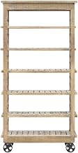 HUBERT Mango Wood 5-Shelf Unit - 36"L x 16"D x 77 1/2"H
