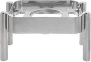 HUBERT Half Size Chafer Frame Modern Style Stainless Steel - 18" L x 12 3/5" W x 9 1/2" H