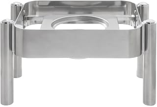 HUBERT Half Size Chafer Frame Modern Style Stainless Steel - 18" L x 12 3/5" W x 9 1/2" H