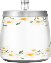 Daisy Wreath Splash Ashtray with Lid, Outdoor Ashtrays for Patio
