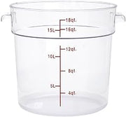 HUBERT Clear Round Food Storage Container - 13 3/4" Dia x 11 22/25" D