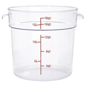 Clear Round Food Storage Container - 13 3/4" Dia x 11 22/25" D by HUBERT – Polycarbonate (PC), Clear, Model 0106007-PC
