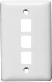 Hubbell Wiring White 3-Port NSP13W 1-Gang Multimedia Faceplate Cover