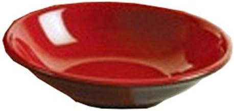 Yanco CR-1028 Black and Red Two-Tone Sauce Dish, 3.75" Diameter, Melamine, Black/Red Color, Pack of 72