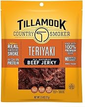 Teriyaki All Natural Beef Jerky by TILLAMOOK COUNTRY SMOKER – 2.5 Ounce (Pack of 12), Pack of 12
