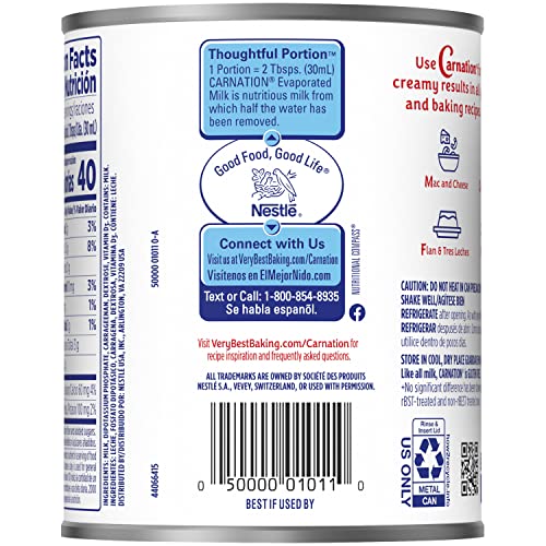 Carnation Milk / 12 Fl Oz (Pack of 2) / 1 Evaporated