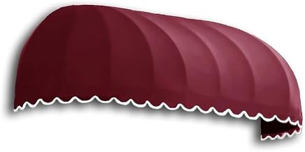 AWNTECH 10.38 FT. Chicago Fixed Awning 124.5 in. W X 32.25 in. H X 26.25 in. D Acrylic Fabric in Burgundy CG22-10B