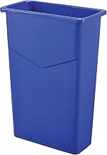 Global Industrial Slim Trash Container with Open Top, Plastic Construction,